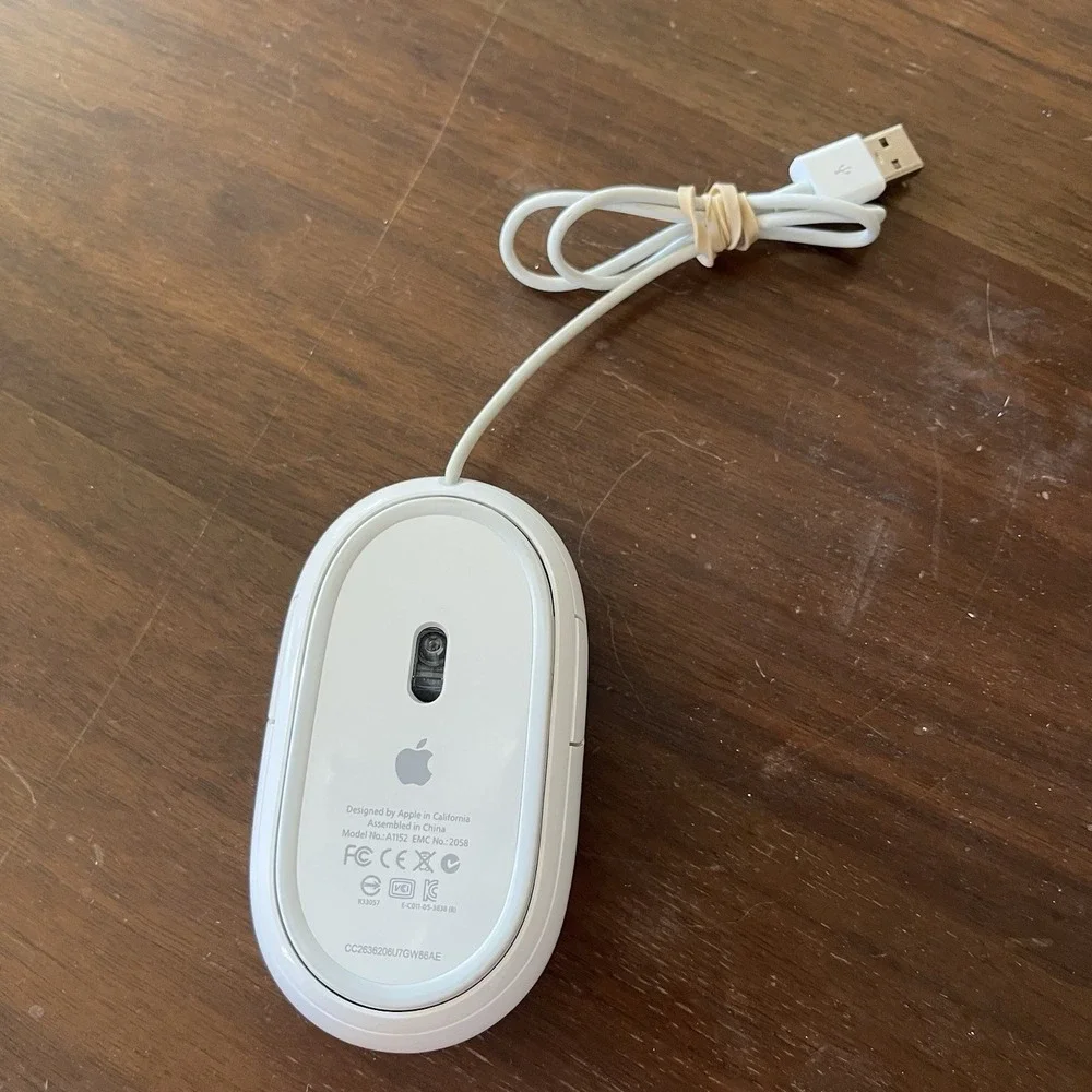 Apple A1152 Mighty Mouse ✅ Original Wired USB for Mac, Windows, Linux – Tested
